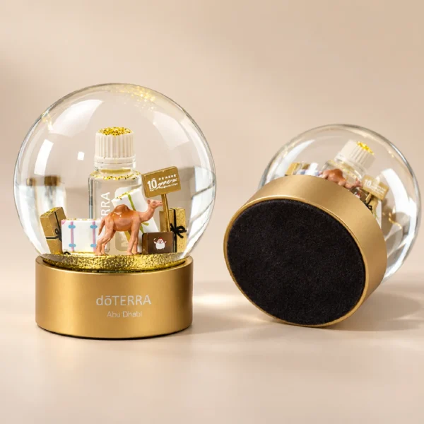 Custom dōTERRA Abu Dhabi Branded Snow Globe (1) Custom dōTERRA Abu Dhabi Branded Snow Globe